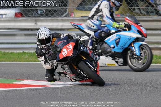 2009-05-10 Monza 0124 Superstock 1000 - Warm Up - Matthieu Lussiana - Yamaha YZF R1
